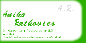 aniko ratkovics business card